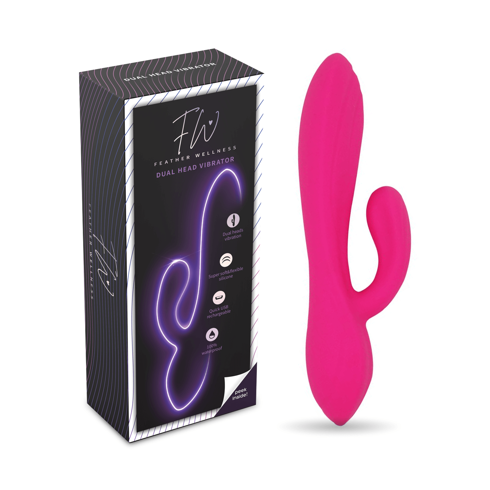 Dual Head Vibrator - Feather Wellness Dual Head Vibrator - Feather Wellness