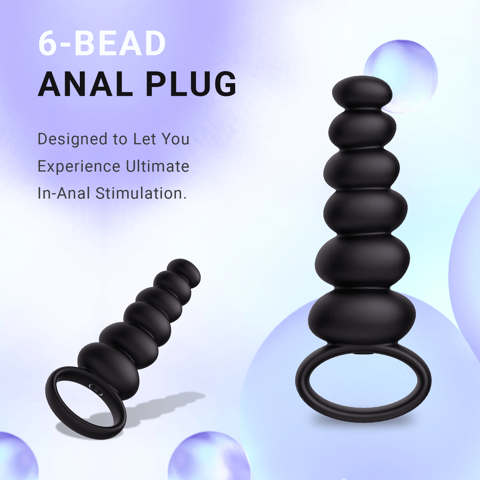 Vibrating Anal 6-Beads Plug - Feather Wellness Vibrating Anal 6-Beads Plug - Feather Wellness