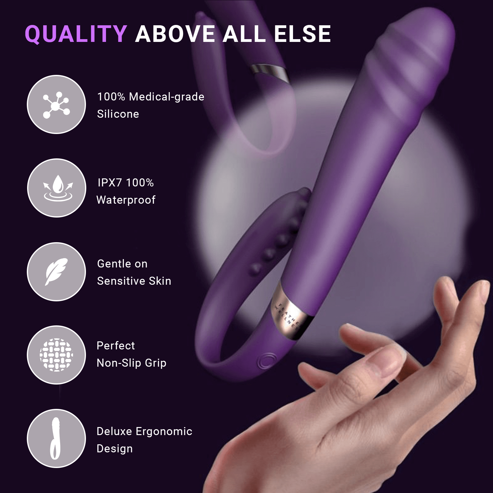 Dual Vibrating Firm Massager - Feather Wellness Dual Vibrating Firm Massager - Feather Wellness